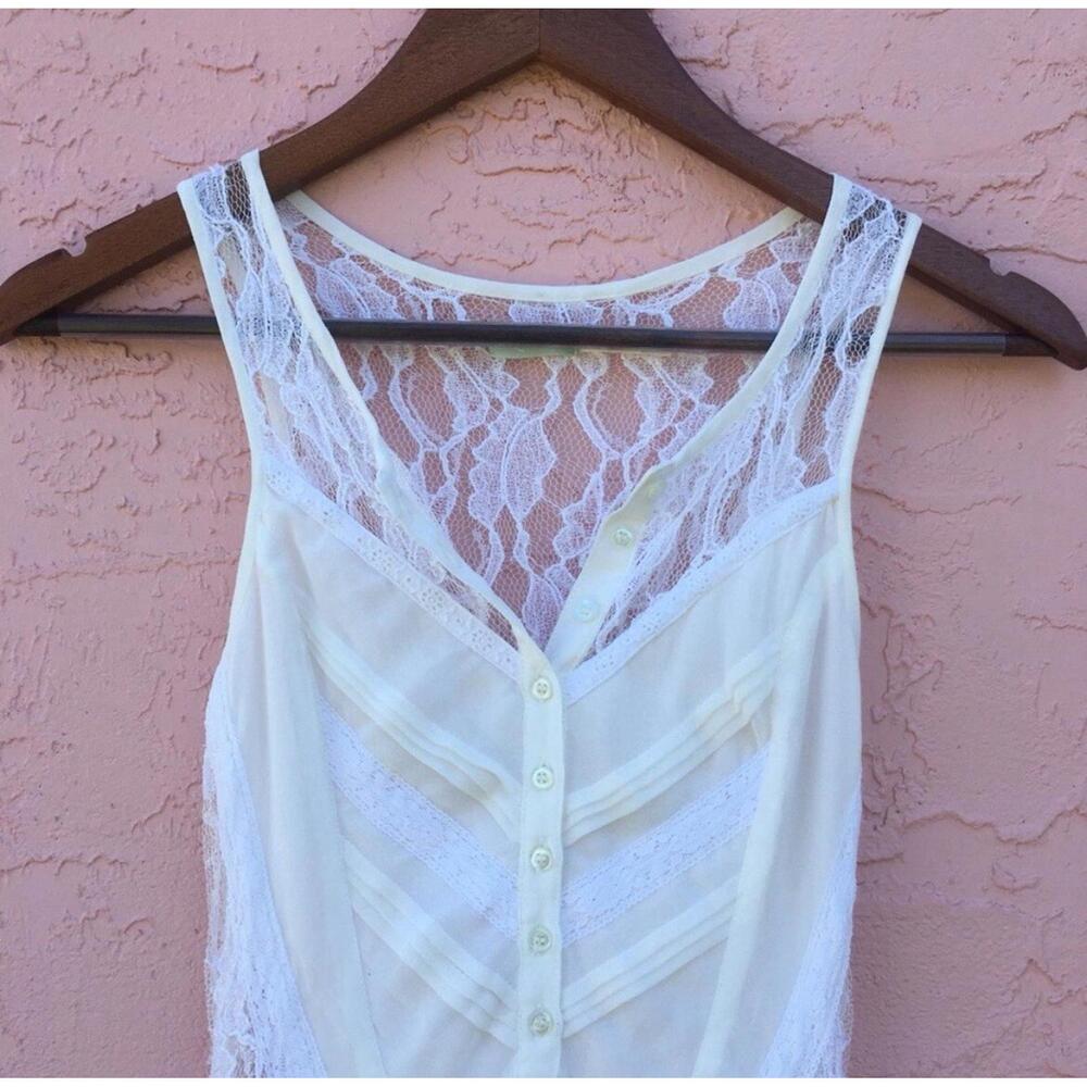 Kimchi Blue White Lace Maxi Dress Sleeveless Boho Bohemian Size 6